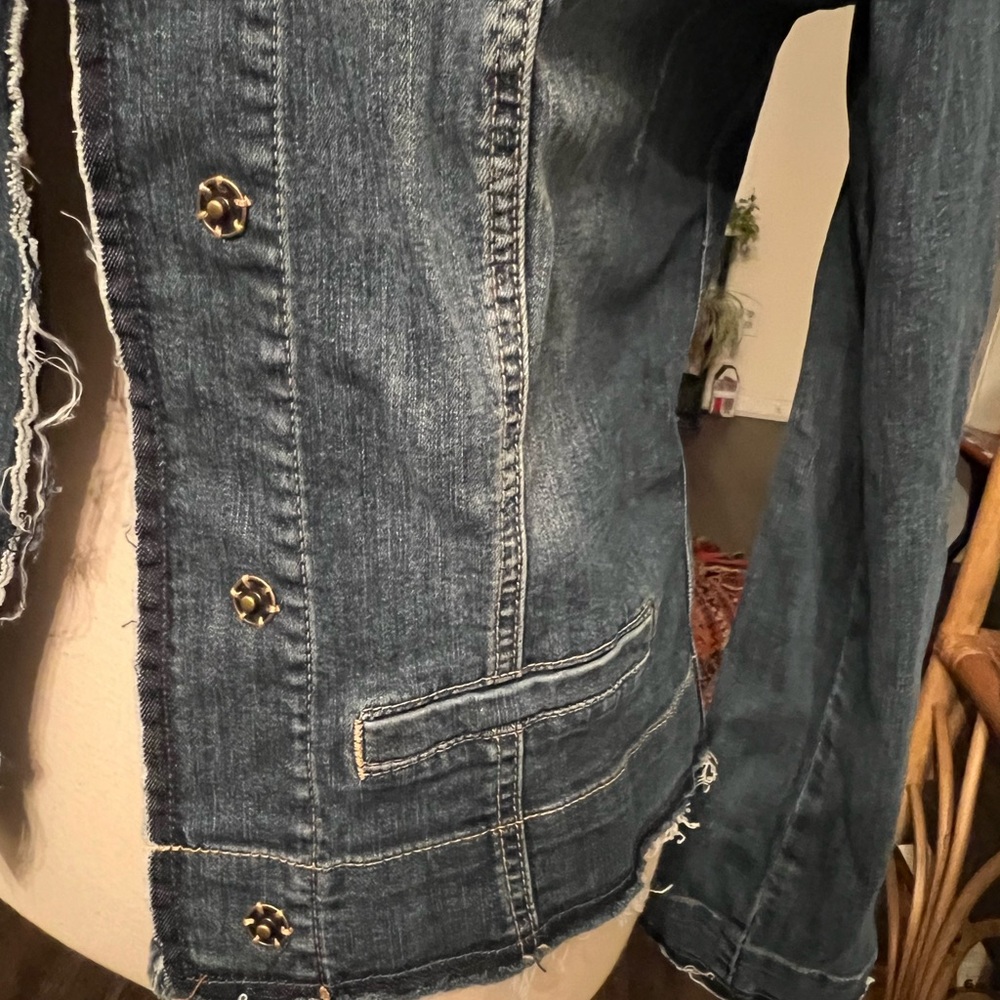 Kut from the Kloth Women's Dark Blue Denim Jacket - Picture 4 of 8